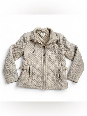 Gallery woman’s Quilted tan jacket Sz M
